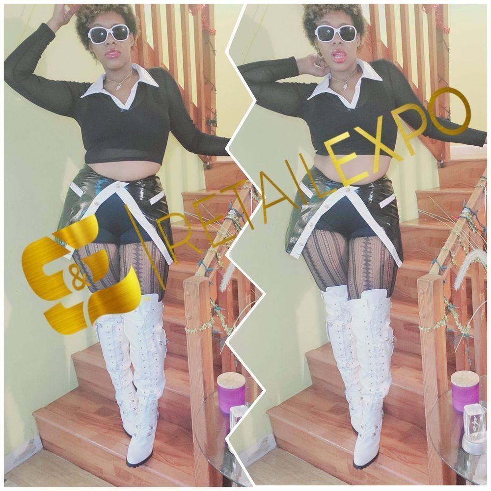 COPY - Black & White Mesh Top & Shirt/Skirt Set